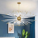 lustre de luxe design cristal pissenlit led pour décoration intérieure