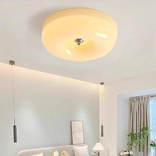 Plafonnier ancien verre led bauhaus maison - vue 3 sur 9