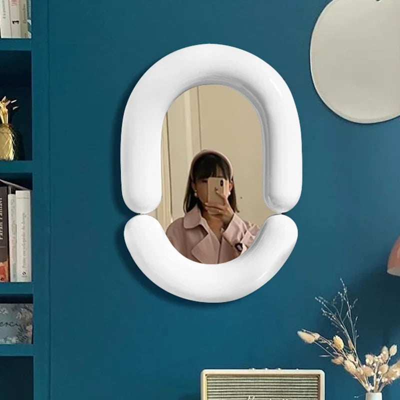 miroir mural ovale décoratif style nordique pour chambre - vue 4 sur 15