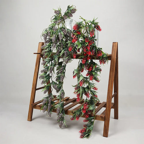 feuilles d eucalyptus artificielles en rotin pour décoration intérieure et extérieure - vue 2 sur 13