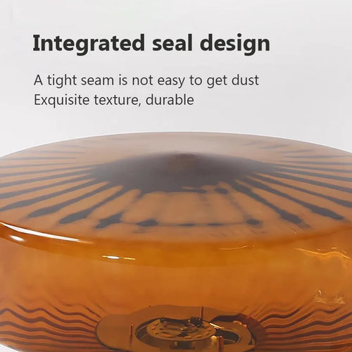 plafonnier led rond en verre ondulé rétro décoratif d'intérieur - vue 5 sur 9