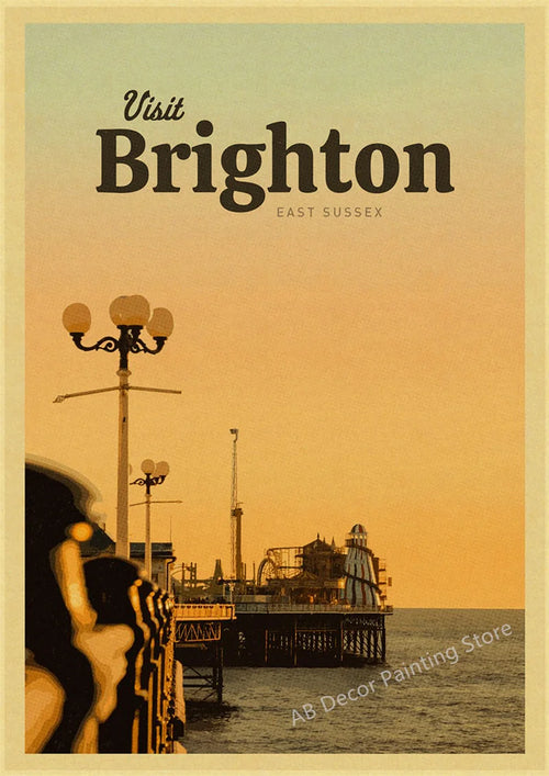 affiche vintage voyage chicago las vegas le cairo décoration murale