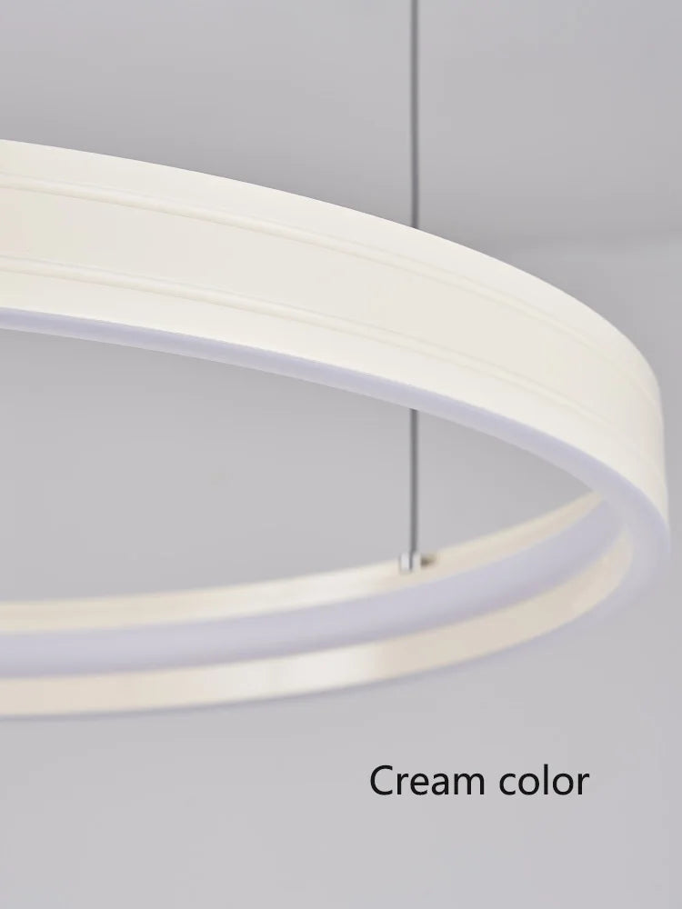 lustre moderne nordique éclairage suspension lampe ronde plafonnier - vue 5 sur 18