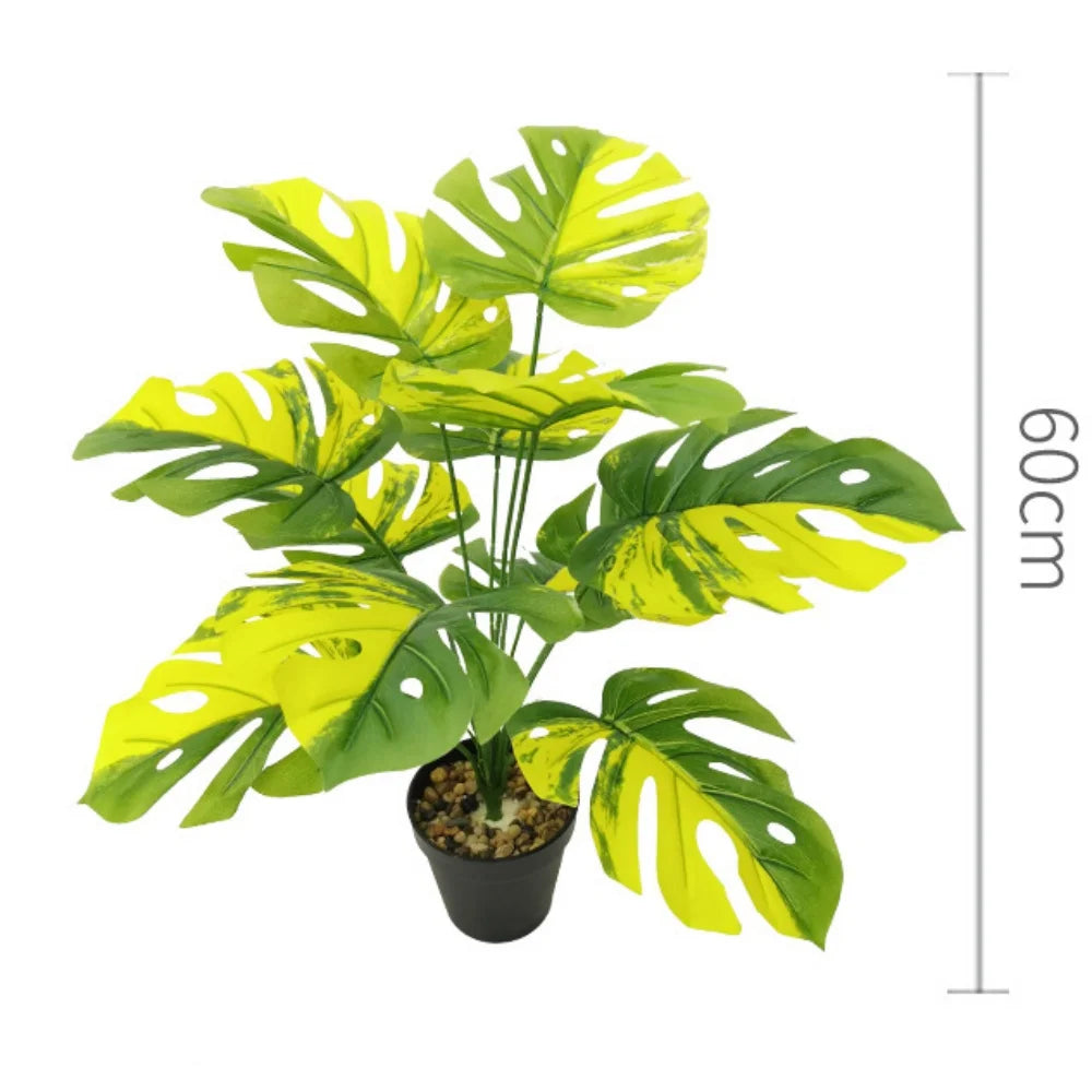 plantes artificielles grandes feuilles décoratives pour intérieur et bureau - vue 11 sur 24