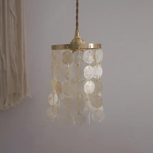 Suspension de luxe en cuivre avec coquillages naturels rétro - vue 5 sur 6