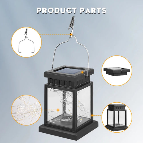 lanterne solaire led décorative pour jardin et festivals - vue 6 sur 9