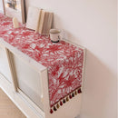 Chemin de table jacquard nordique motifs animaux pompons