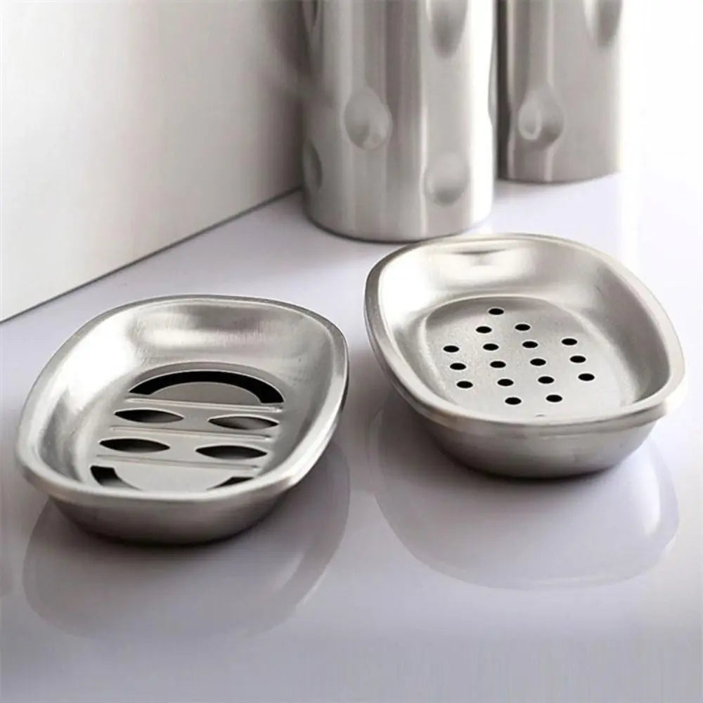 porte-savon double couche en acier inoxydable pour rangement durable - vue 4 sur 10