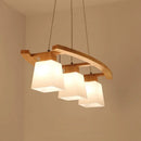 suspension moderne en bois nordique style japonais pour espaces contemporains