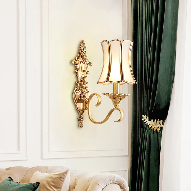 SOFEINA lampe de applique murale LED moderne Design créatif applique en laiton pour la maison salon couloir décor
