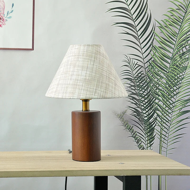 ZK50 rétro lampe de Table plissée décoration de bureau veilleuse étudiant chambre lit éclairage tête lampe en bois massif E27 - vue 5 sur 9