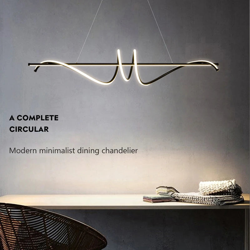 suspension moderne en led pour décoration intérieure élégante - vue 3 sur 8