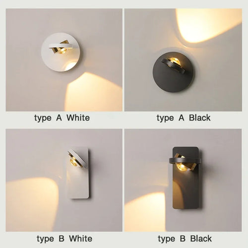 applique murale led moderne rotative pour décoration intérieure - vue 5 sur 10