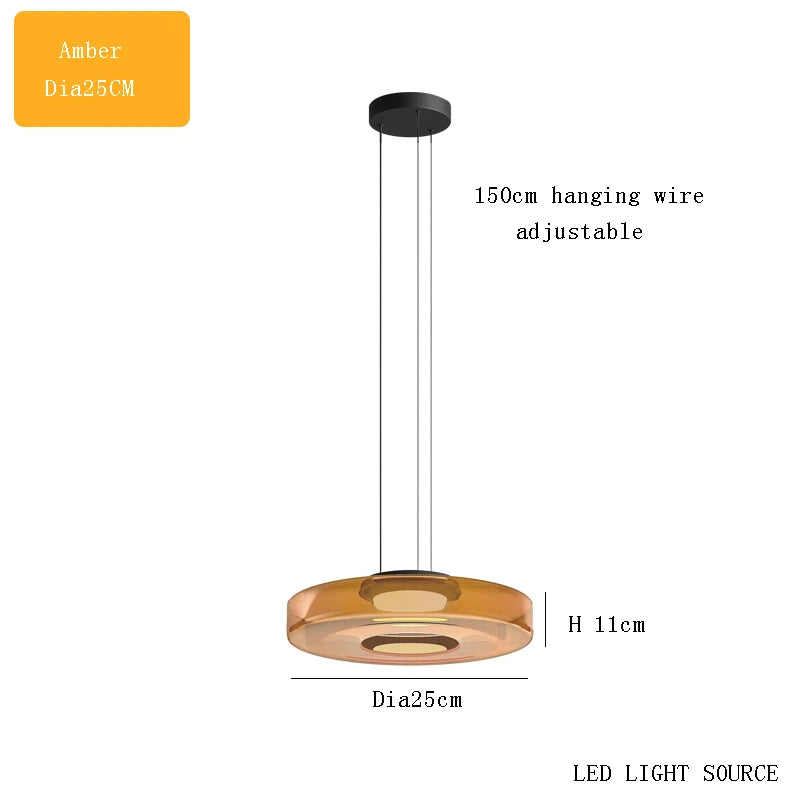suspension design en verre série levels pour décoration moderne