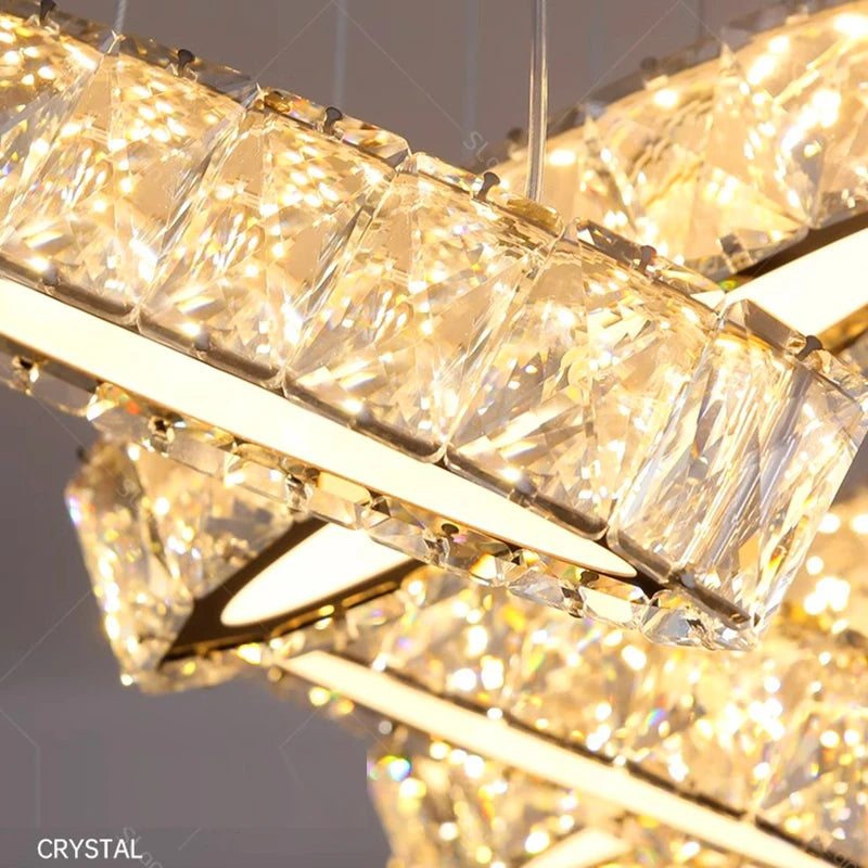Lustre de décoration de maison moderne lustre de salle à manger luminaires d'intérieur éclairage de plafond éclairage fantaisie LED cristal