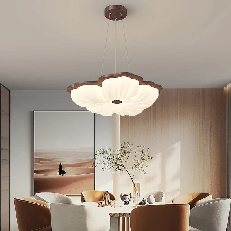 plafonnier moderne à fleurs en bois pour décoration intérieure - vue 4 sur 13