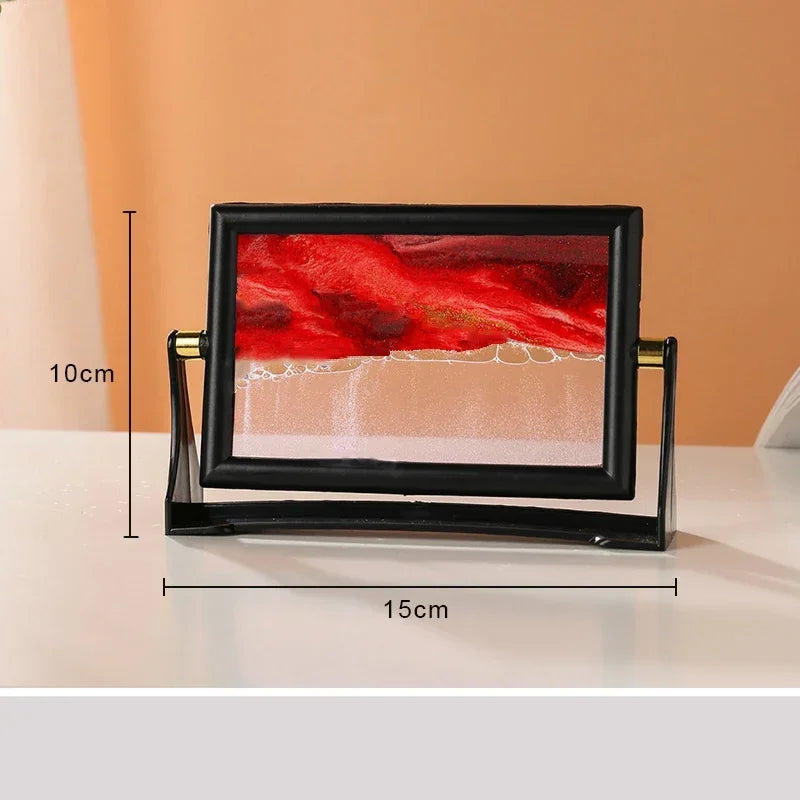 paysage de sable rotatif en verre 3D créatif décoratif