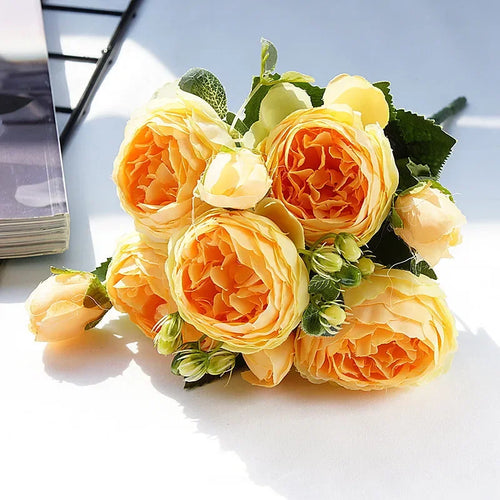 petit bouquet de fleurs artificielles pour décoration printanière et mariage - vue 18 sur 37