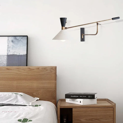 applique murale à bras long lampe réglable pour lecture et étude - vue 3 sur 6