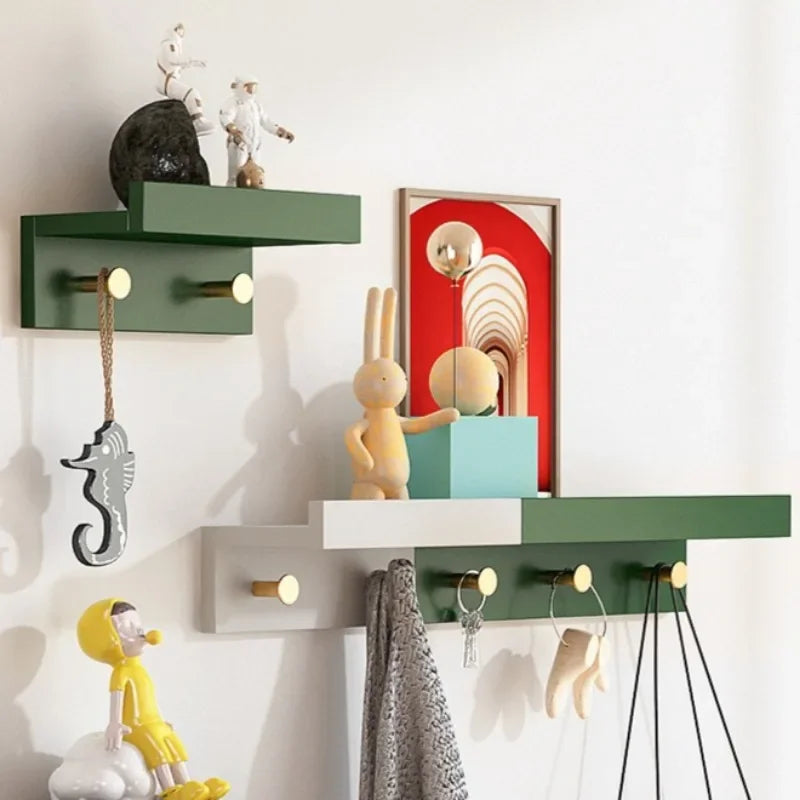 porte-manteau mural en bois pour rangement créatif et pratique - vue 7 sur 15