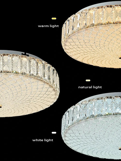 plafonnier led en cristal de luxe au design moderne de haute qualité - vue 4 sur 9