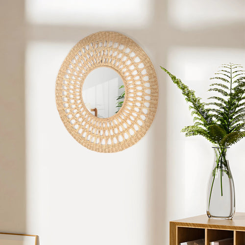 miroir décoratif mural circulaire de style européen créatif et luxueux - vue 2 sur 7