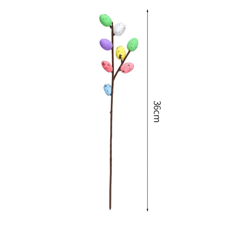 décoration de pâques œufs artificiels et bouquets de fleurs colorées