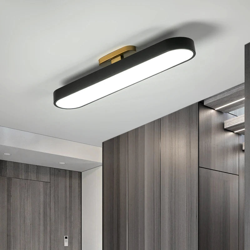 plafonnier led encastré rectangulaire moderne et minimaliste - vue 4 sur 9