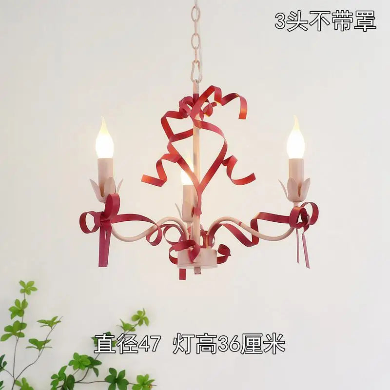 lustre mignon pour enfant style pastoral avec nœud - vue 9 sur 14