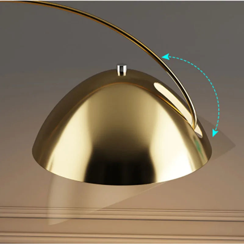 lampadaire led minimaliste en métal et marbre