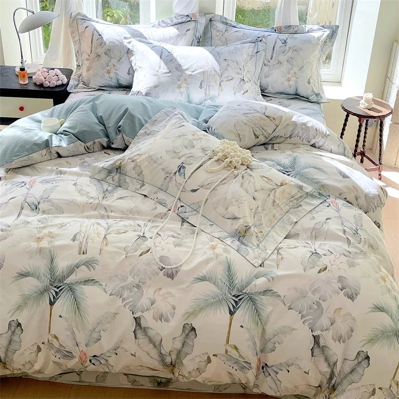 parure de lit en coton haute densité 3 pièces luxe