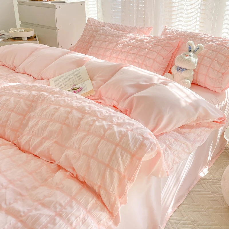 housse de couette unie pour literie moderne et simple