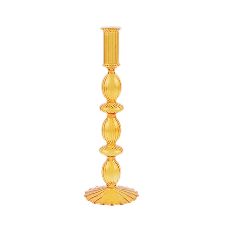 bougeoir en verre multicouche pour décoration de table - vue 13 sur 13