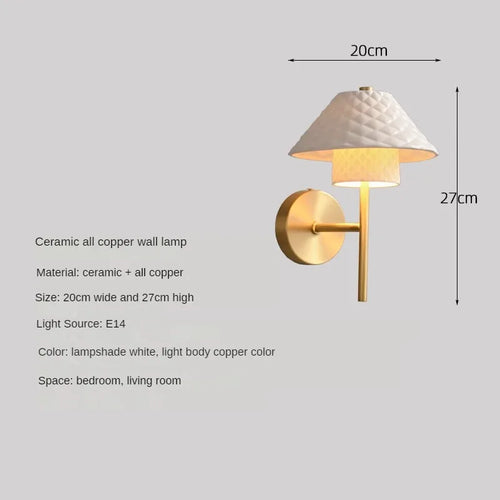 lampe de bureau en céramique et cuivre design moderne angle réglable - vue 8 sur 12