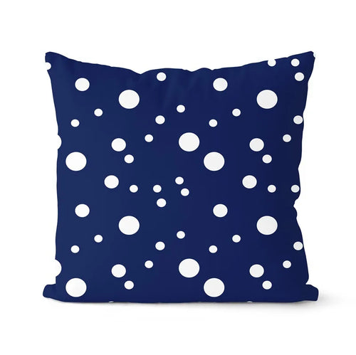 coussin géométrique bleu marine pour canapé ou décoration
