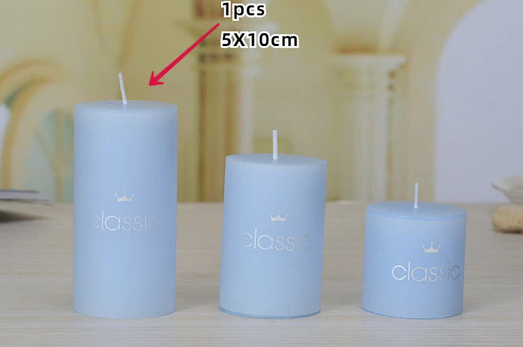 bougies piliers parfumées décoratives sans fumée en plusieurs tailles et couleurs - vue 12 sur 29