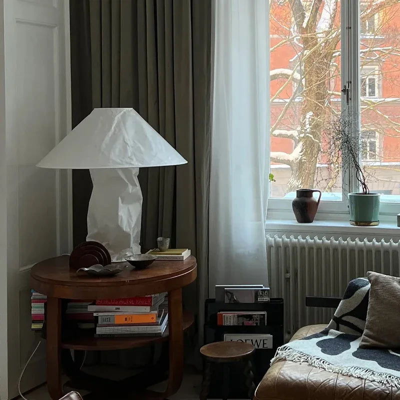 Nordic Designer Paper Table Desk Lamp Danish Floor Light for Living Room Bedroom - vue 6 sur 9
