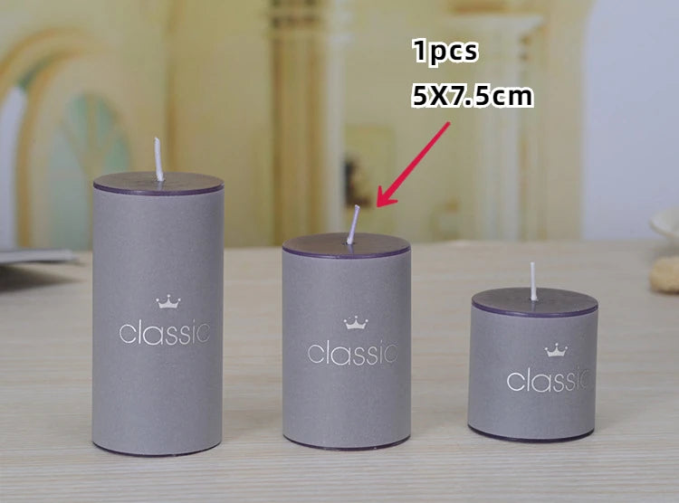bougies piliers parfumées décoratives sans fumée en plusieurs tailles et couleurs - vue 8 sur 29
