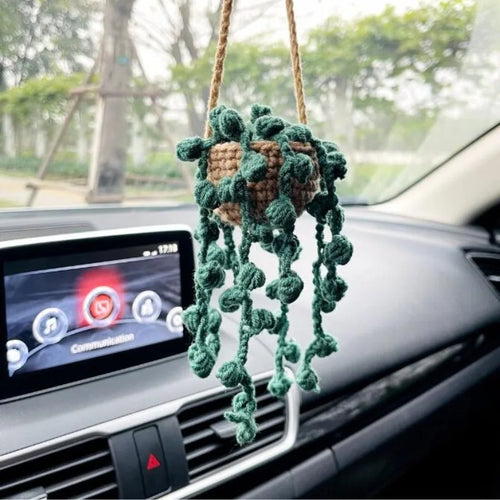 crochet suspendu créatif pour décoration de voiture plante en pot - vue 31 sur 34
