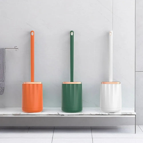 ensemble de brosses en silicone pour salle de bain sans coin mort - vue 2 sur 9