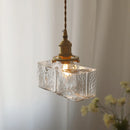 lustre japonais en verre minimaliste moderne avec éclairage led
