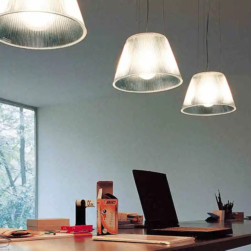 lustre design moderne en verre pour espaces commerciaux et cafés - vue 5 sur 8