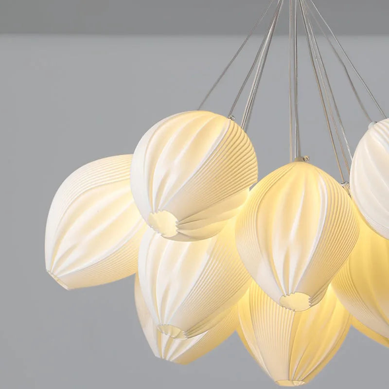 lustre en résine avec abat-jour romantique en métal - vue 5 sur 14