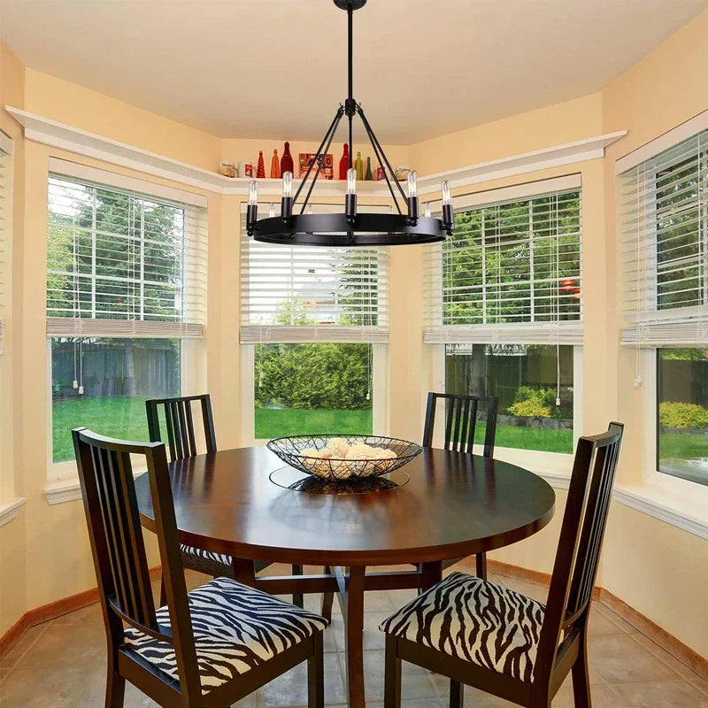 Industrial Vintage Chandelier Retro Wrought Iron Antique Pendant Lights For Kitchen Bedroom Living Room Indoor Led Lighting - vue 6 sur 7