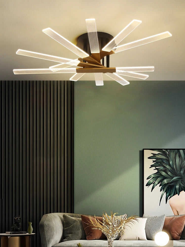 plafonnier led design en acrylique pour intérieur élégant - vue 4 sur 9