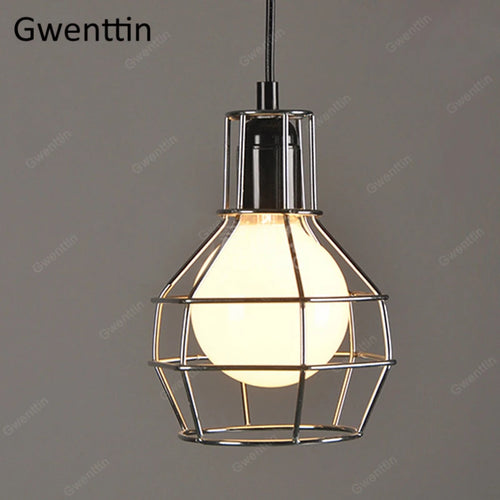 suspension en fer style cage pour décoration intérieure rétro moderne - vue 9 sur 11