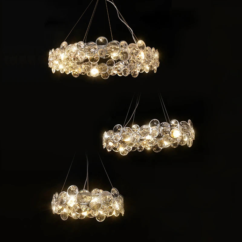 suspension à led en cristal avec intensité variable et anneau magique - vue 4 sur 12