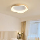 lampe circulaire led moderne grain de bois éclairage intérieur