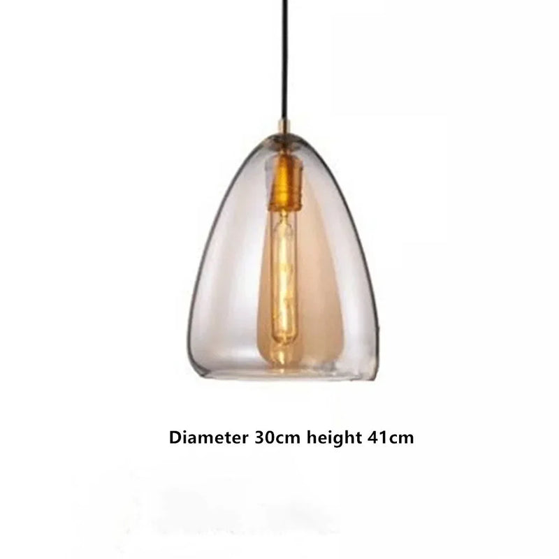 suspension en verre design nordique pour décoration intérieure moderne