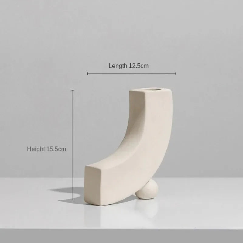 vase en céramique moderne pour fleurs séchées décoration intérieure - vue 10 sur 16